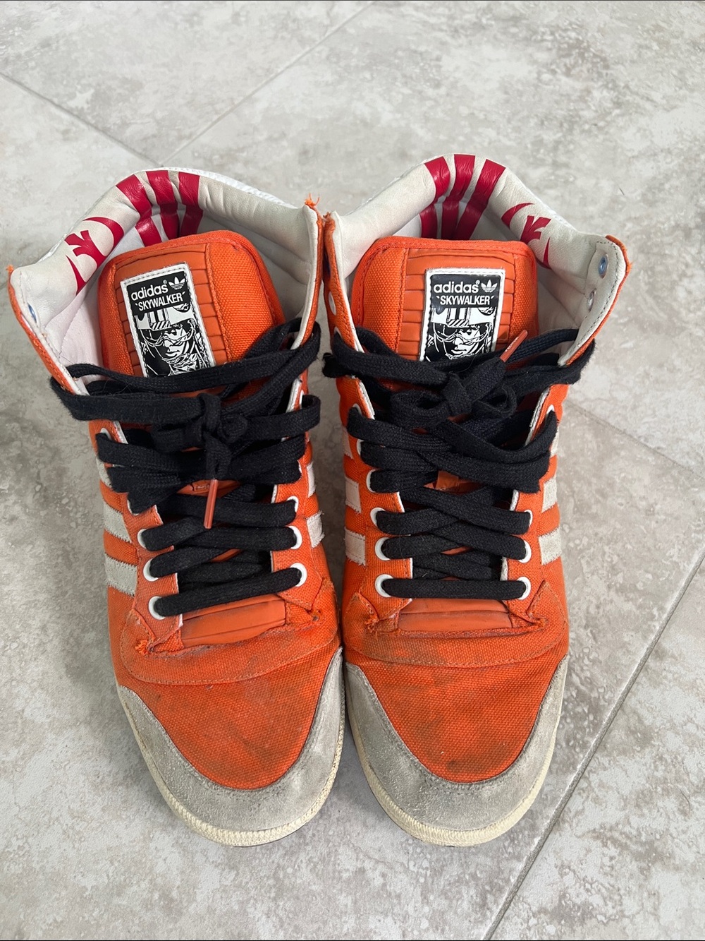 adidas Star Wars x-wing Luke skywalker Orange and Black Men's High-Top Sneakers
